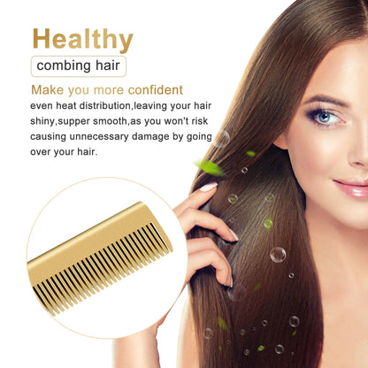 2 in 1 Portable Hot Comb Hair Straightener