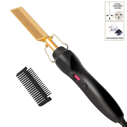 2 in 1 Portable Hot Comb Hair Straightener